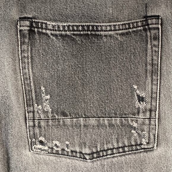 GOLDEN GOOSE Size M Grey Cotton Tapered Distressed Jeans - Picture 5 of 9